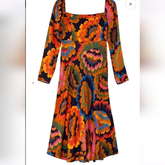 New FARM RIO Colorful Flowers Midi Dress Size S - Picture 7 of 16